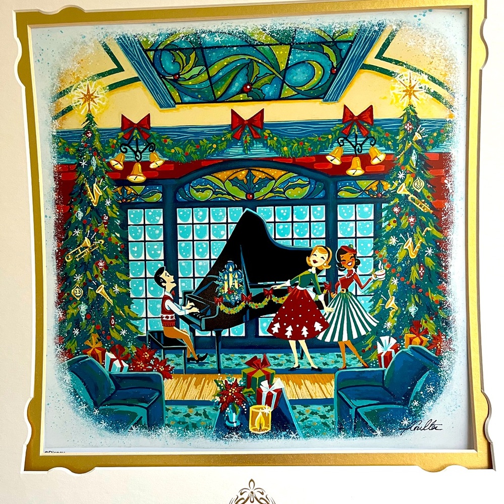Club 33 Christmas themed print, not original